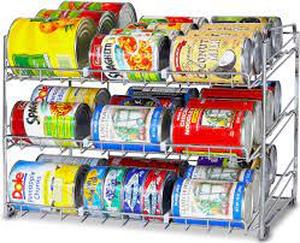 lot 7143 image: Stackable Can Rack Organizer