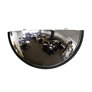 lot 49145 image: Acrylic Bubble 18in. Half Dome Mirror with Black Rim
