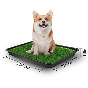 lot 49208 image: GoldOuya 23x19in Pet Potty Grass Mat with Tray