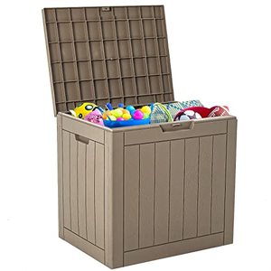 lot 49213 image: BLUU Deck Box 32 Gallon, Outdoor Storage Box