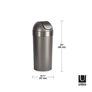 lot 49221 image: Umbra Venti Swing-Top 16.5-Gallon Kitchen Trash Large, 35-inch Tall