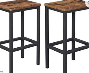 lot 49251 image: VASAGLE Bar Stools, Set of 2