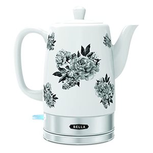 lot 49264 image: BELLA 1.5L Electric Ceramic Kettle, Black Floral