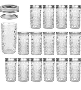 lot 49274 image: Verones Mason Jars 12oz., With Regular Lids, 15pack