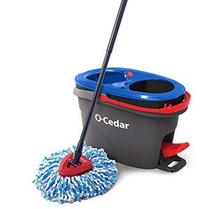 lot 49307 image: O-Cedar EasyWring RinseClean Microfiber Spin Mop & Bucket Floor Cleaning System