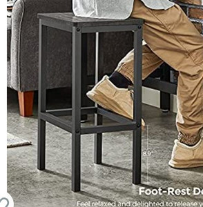 lot 49314 image: VASAGLE Bar Stools, Set of 2