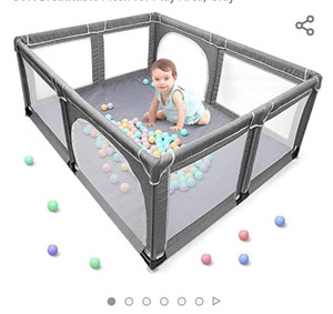 lot 49324 image: Baby Playpen, Extra Large Play Pen,Gray