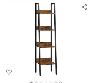 lot 49326 image: VASAGLE Bookshelf, Ladder Shelf,4 tier