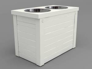 lot 49358 image: ecoFLEX Raised Dog Bowl Storage Diner, Russet