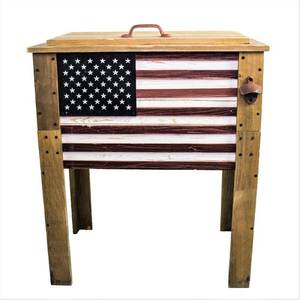 lot 49396 image: Decorative Outdoor American Flag Cooler,57 Quart