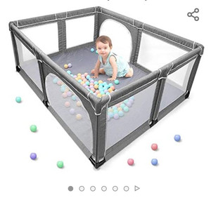 lot 49402 image: Baby Playpen, Extra Large Play Pen,Gray