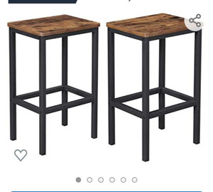 lot 49403 image: VASAGLE Bar Stools,Set of 2