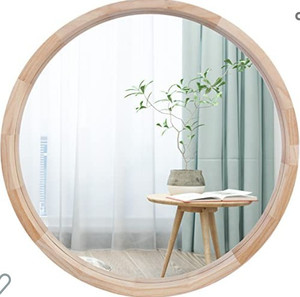 lot 49423 image: CONGUILIAO Round Natural Wood Mirror