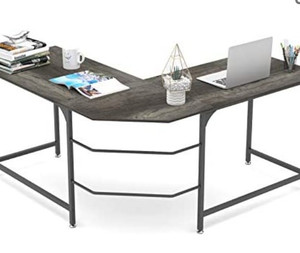 lot 49454 image: Elephance 59in. Large L Shaped Desk Corner Computer Desk