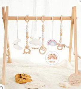 lot 49460 image: Baby Play Gym Wooden Baby Gym