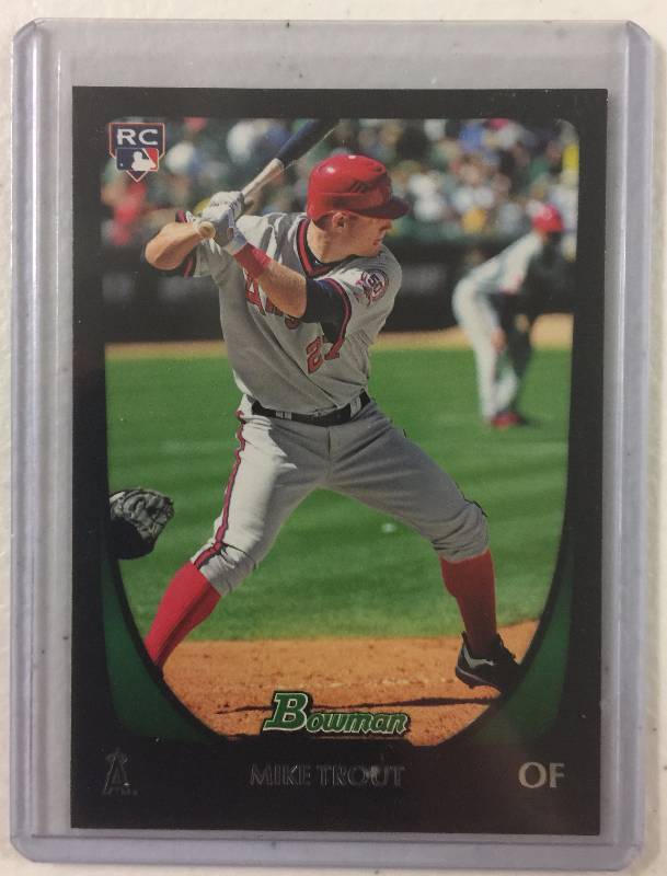 MINT 2011 Bowman Draft Mike Trout Rookie Card with Rookie Logo Best Player in the Game True ...