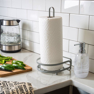 lot 24878 image: Kitchen Details -  Industrial Collection Paper Towel Holder - Retail $12.00