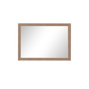 lot 24925 image: Home Decorators Collection - (40 in. W x 28 in. H)  Framed Rectangular Bathroom Vanity Mirror in Almond Latte - Retail $194.99