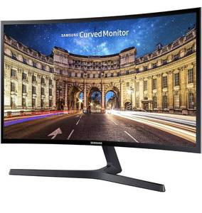 lot 28854 image: SAMSUNG 23.5 CF396 Curved Computer Monitor, AMD FreeSync for Advanced Gaming, 4ms Response Time, Wide Viewing Angle, Ultra Slim Design, LC24F396FHNXZA, Black