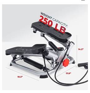 lot 28867 image: Sunny Health & Fitness Twist Stepper Machine with Resistance Bands