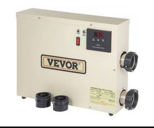 lot 28870 image: $$ VEVOR Electric SPA Heater 18KW 240V 50-60HZ Digital SPA Water Heater with Adjustable Temperature Controller Heater for Swimming Pool and Hot Bathtubs Self Modulating Pool SPA Heater with CE Retail $227