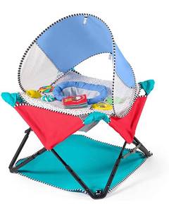 lot 28899 image: Summer� Pop N Jump� SE Portable Baby Activity Center, Sweets &amp Treats - Lightweight Baby Jumper with Toys and Canopy for Indoor and Outdoor Use