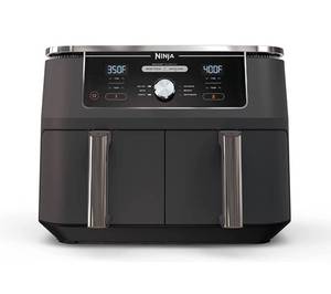 lot 28901 image: Ninja DZ401 Foodi 10 Quart 6-in-1 DualZone XL 2-Basket Air Fryer with 2 Independent Frying Baskets, Match Cook & Smart Finish to Roast, Broil, Dehydrate & More for Quick, Easy Family-Sized Meals, Grey