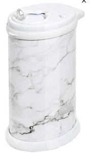 lot 28902 image: Ubbi Steel Odor Locking, No Special Bag Required Money Saving, Awards-Winning, Modern Design Registry Must-Have Diaper Pail, Marble