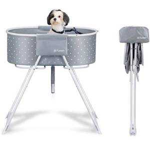 lot 28907 image: Furesh Elevated Portable Foldable Pet Dog Bath Tub and Wash Station for Bathing, Shower, and Grooming, Collapsible, Indoor and Outdoor, Perfect for Small and Medium Size Dogs, Cats and Other Pet