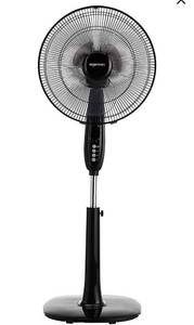 lot 28908 image: Amazon Basics Oscillating Dual Blade Standing Pedestal Fan with Remote - 16-Inch, Black