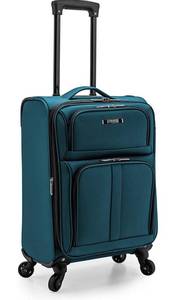 lot 29835 image: U.S. Traveler Anzio Softside Expandable Spinner Luggage, Teal, Carry-on 22-Inch  Tote