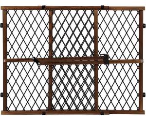 lot 29838 image: Position & Lock Baby Gate, Pressure-Mounted, Farmhouse Collection