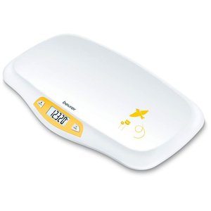 lot 29841 image: Beurer Baby Scale, BY80 Pet Scale, Digital For Infant, NewbornPuppy, Cat - Animals LCD Display, Weighs LBOZKG Highly Accurate Hold &amp Tare Function Curved Weighing Platform, (44 lbs)