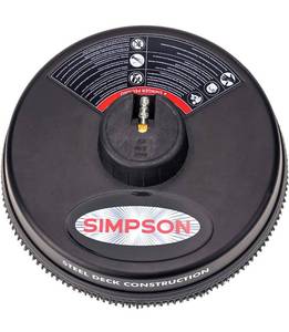 lot 29850 image: Simpson Cleaning 80165 Universal Scrubber 15 Steel Pressure Washer Surface Cleaner for Cold Water Machines, 14 Quick Connection, Rated Up to 3700 PSI, Black