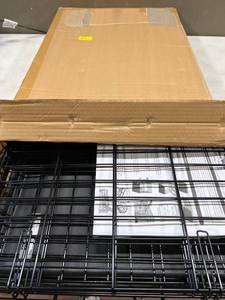 lot 29868 image: MidWest Homes for Pets Newly Enhanced Single &amp Double Door New World Dog Crate, Includes Leak-Proof Pan, Floor Protecting Feet, &amp New Patented Features 30