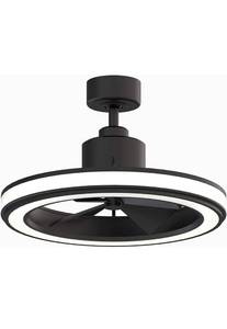 lot 73555 image: Fanimation Gleam IndoorOutdoor Ceiling Fan with LED Light Kit 16 inch - Black