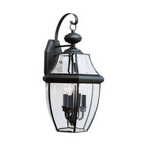lot 73572 image: Sea Gull Lighting 8040 Lancaster 3 Light Outdoor Lantern Wall Sconce