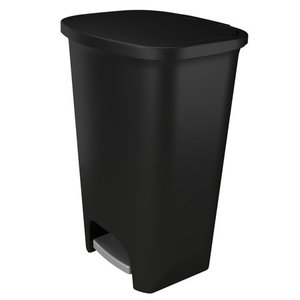lot 73594 image: Glad Plastic Step Trash Can, 20 Gallon, Black