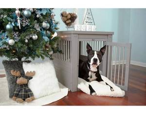 lot 73596 image: New Age Pet ecoFLEX Pet CrateEnd Table, Medium, Grey