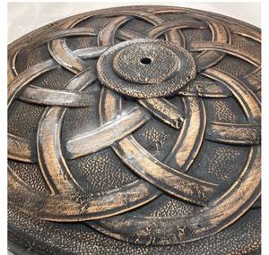 lot 30607 image: 17� Replacement Round Patio Umbrella Base with Beautiful Decorative Pattern