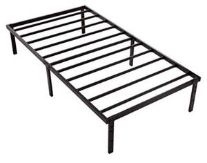 lot 30627 image: Amazon Basics Heavy Duty Non-Slip Bed Frame with Steel Slats, Easy Assembly - 14H, Twin