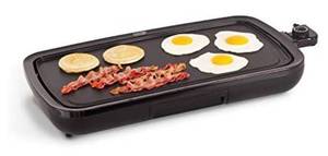 lot 30644 image: Dash Everyday Nonstick Electric Griddle for Pancakes, Burgers, Quesadillas, Eggs & other on the go Breakfast, Lunch & Snacks with Drip Tray  Included Recipe Book, 20in, 1500-Watt - Black