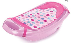 lot 34211 image: Summer Splish N Splash Newborn to Toddler Bath Tub, Pink