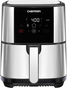 lot 34244 image: Chefman Digital 5 Qt. Air Fryer with 4 Cooking Presets & Shake Reminder - SilverBlack
