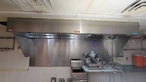 lot 14587 image: 11ft Commercial Greenheck Stainless Steel Restaurant Exhaust Hood