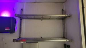 lot 14604 image: Amco Stainless Steel 2-Tier Wall Mount Shelf