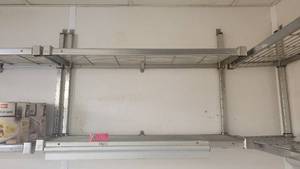 lot 14614 image: Amco Stainless Steel 2-Tier Wall Mount Shelf&nbspW a Ticket Holder