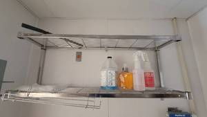 lot 14629 image: 2-Tier Wall Mount Metal Shelf&nbsp