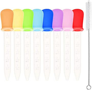 lot 4596 image: 8 Pack Silicone Liquid Droppers Water Dropper,5Ml Clear Silicone Droppers Medicine Dropper Pipettes Eye Droppers Ear Dropper Medicine Dropper for Candy Molds, Gummy Mold, Oil and Crafts