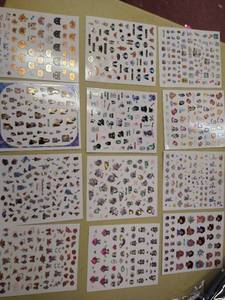 lot 4597 image: 12 sheet set of Nail art stickers